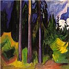 Edvard Munch Canvas Paintings - Forest